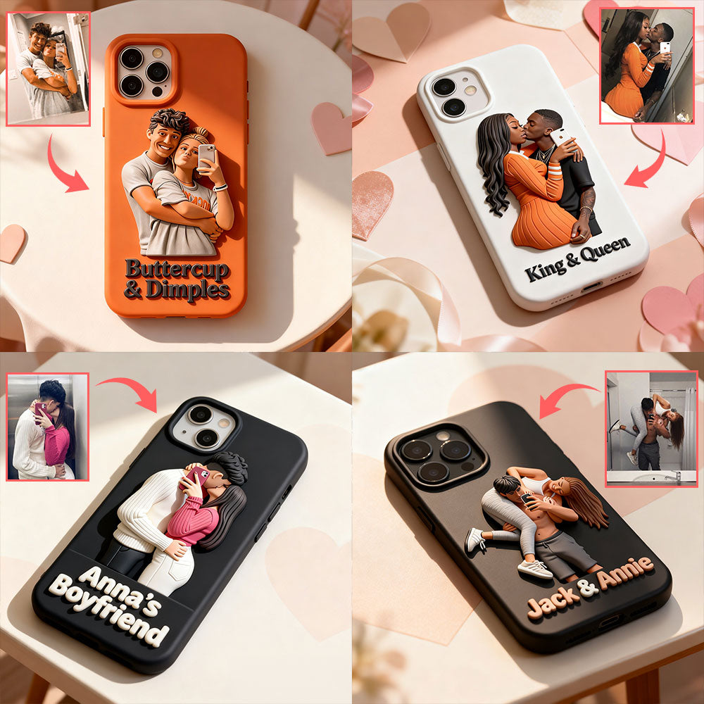 Individuell gestaltbar mit jedem Foto – Perfektes Valentinstagsgeschenk – Personalisierte Handyhülle mit vollflächigem Aufdruck für Paare