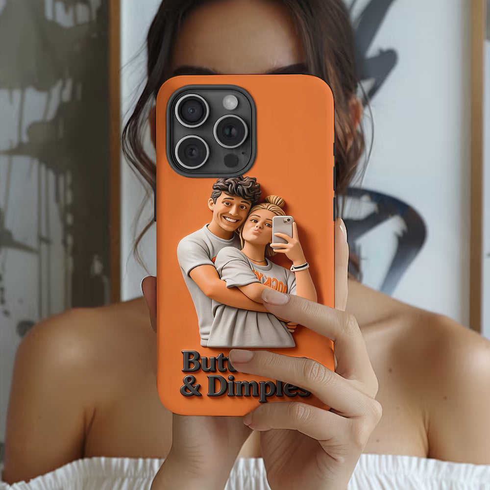 Individuell gestaltbar mit jedem Foto – Perfektes Valentinstagsgeschenk – Personalisierte Handyhülle mit vollflächigem Aufdruck für Paare