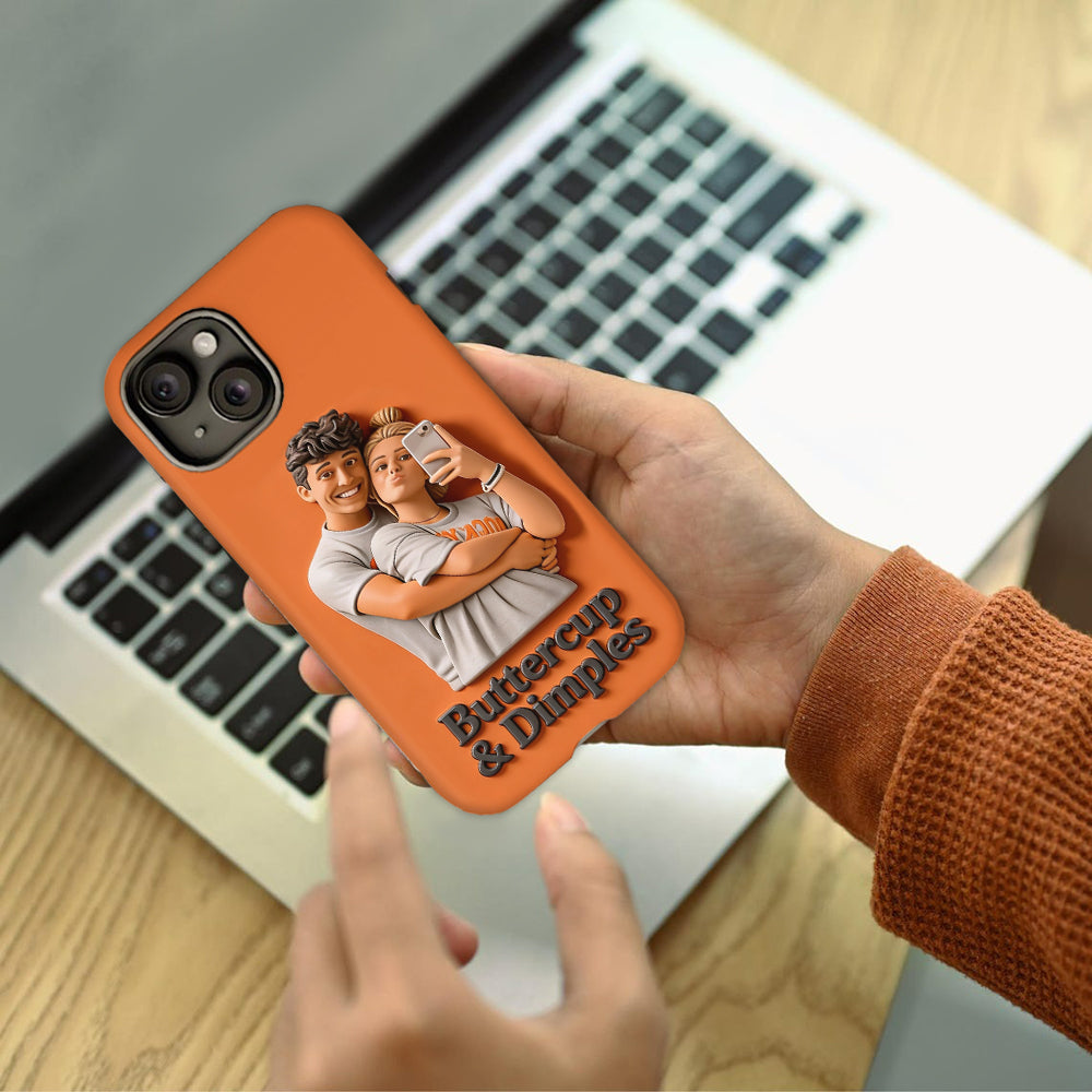 Individuell gestaltbar mit jedem Foto – Perfektes Valentinstagsgeschenk – Personalisierte Handyhülle mit vollflächigem Aufdruck für Paare