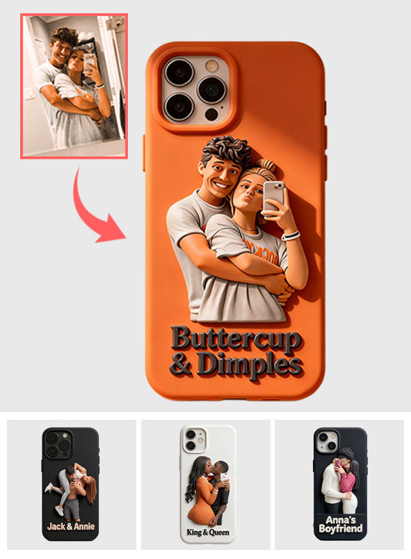 Individuell gestaltbar mit jedem Foto – Perfektes Valentinstagsgeschenk – Personalisierte Handyhülle mit vollflächigem Aufdruck für Paare