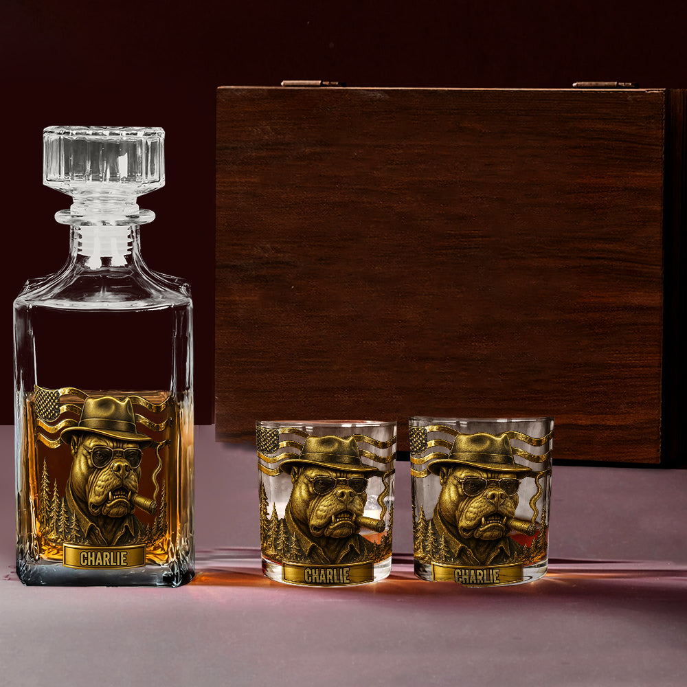 Mafia Pitbull – Personalisiertes Pitbull-Whisky-Dekanter-Set