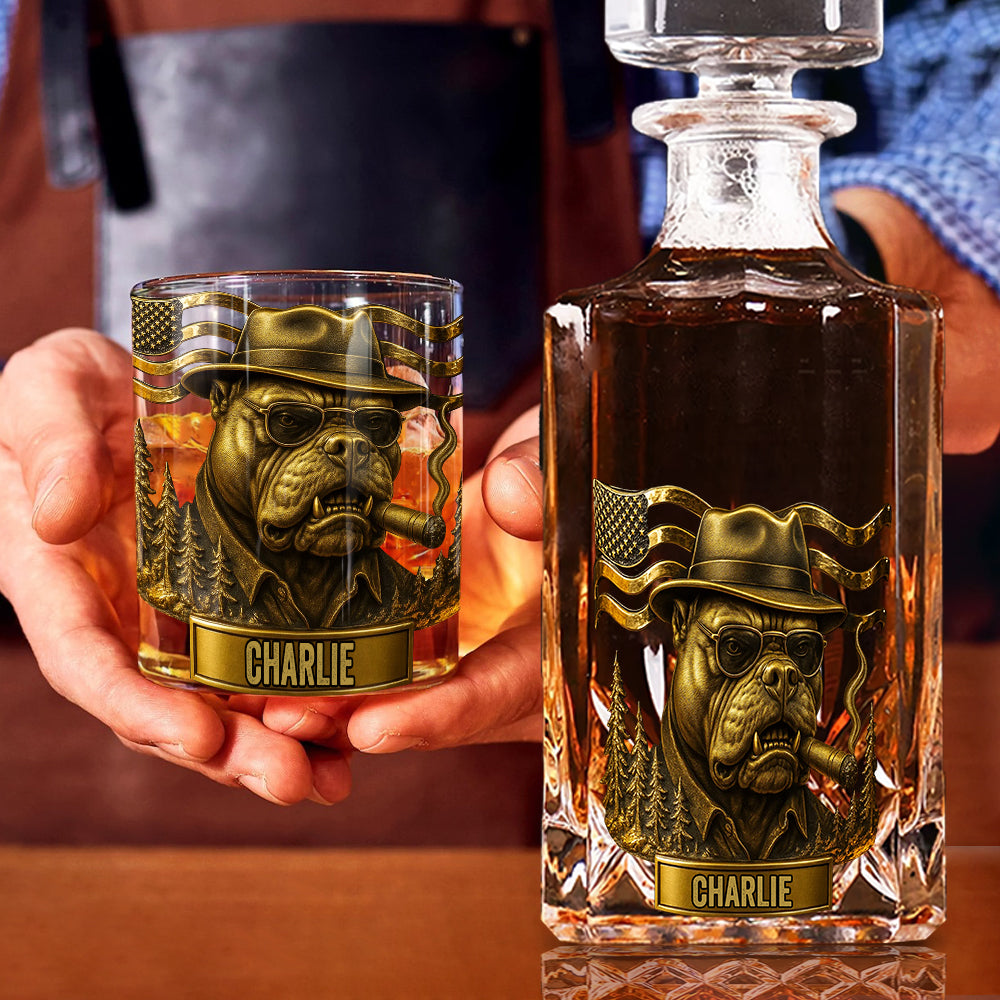 Mafia Pitbull – Personalisiertes Pitbull-Whisky-Dekanter-Set