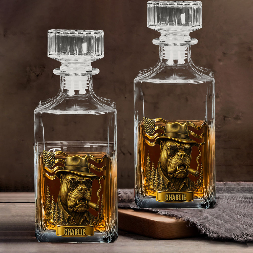 Mafia Pitbull – Personalisiertes Pitbull-Whisky-Dekanter-Set