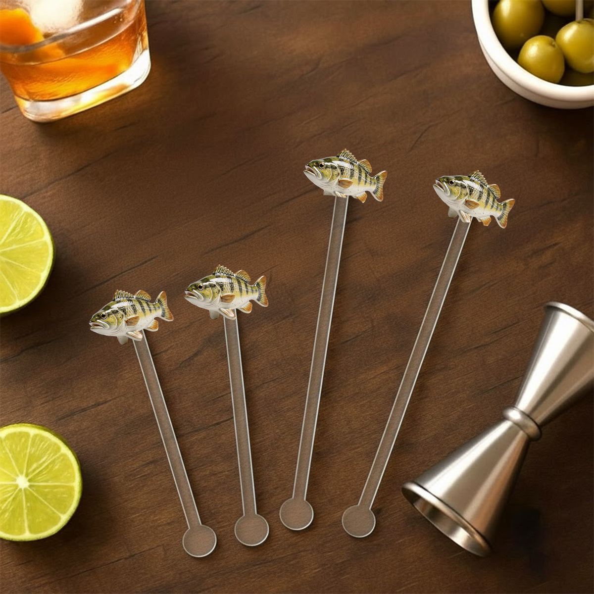 Liebe zum Angeln – Personalisiertes Angelset mit Akzentbecher und Acryl-Rührstäbchen