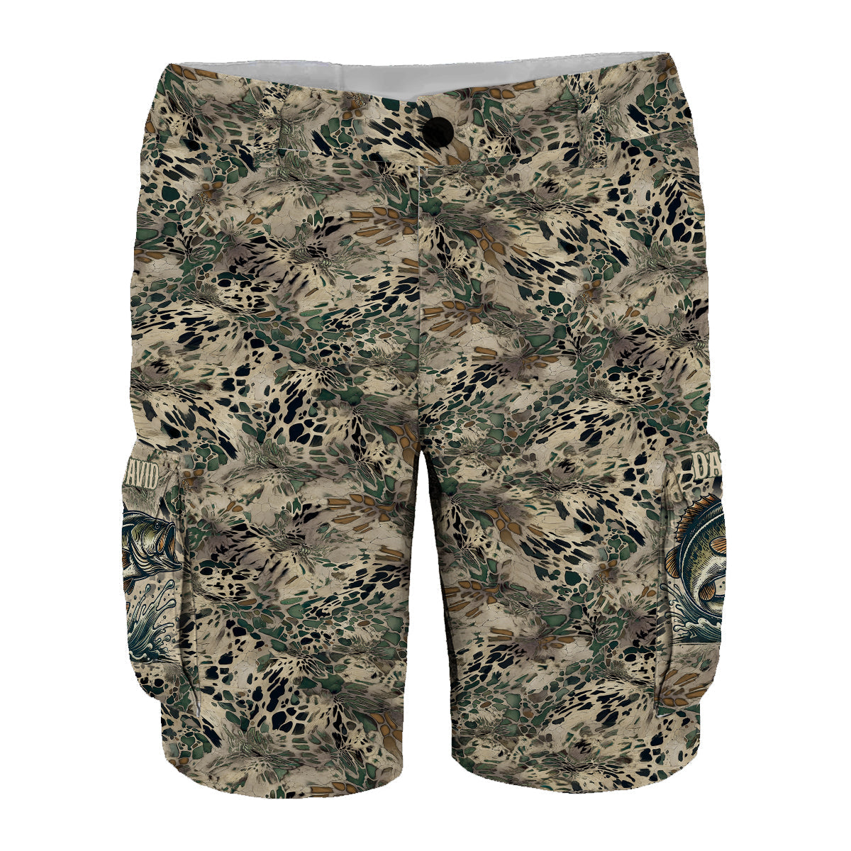 Angelgeschenk für ihn/Ehemann/Vater... - Personalisierte Angel-Cargoshorts mit Gürtel