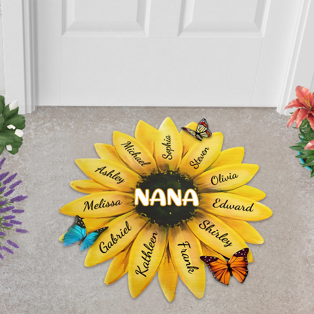 Nana Grandma - Personalized Grandma Shaped Doormat