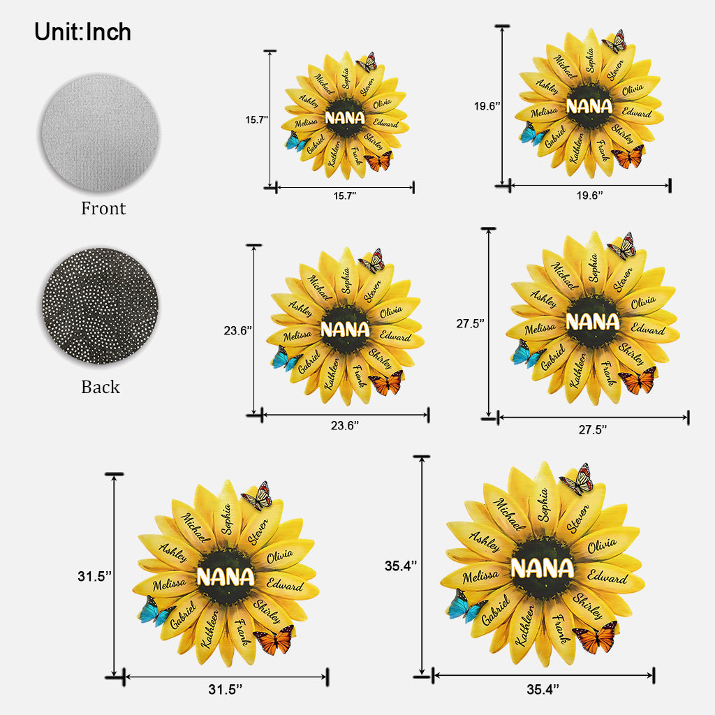 Nana Grandma - Personalized Grandma Shaped Doormat