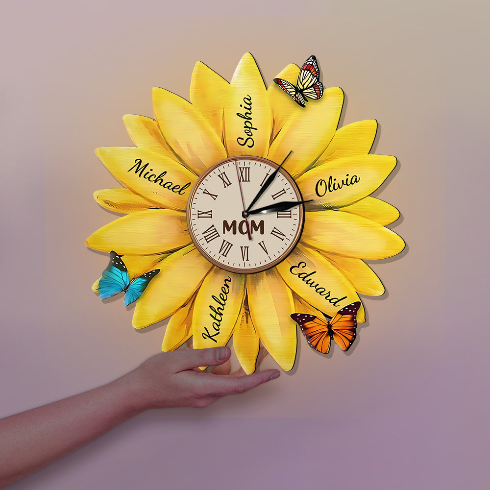 Best Mom Ever - Personalized Mother LED Light Wall Clock