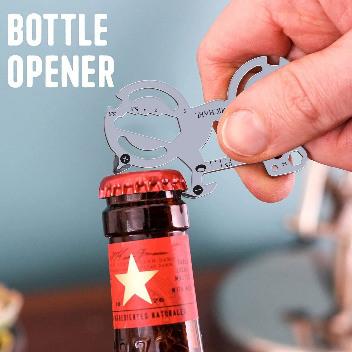 Reise-Werkzeugset für Rennräder – Personalisierte Multitool-Blechplatte für Biker