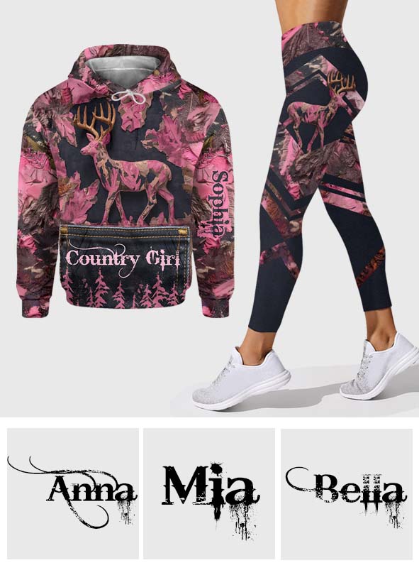 Country Girl – Personalisierter Jagd-Hoodie und Leggings