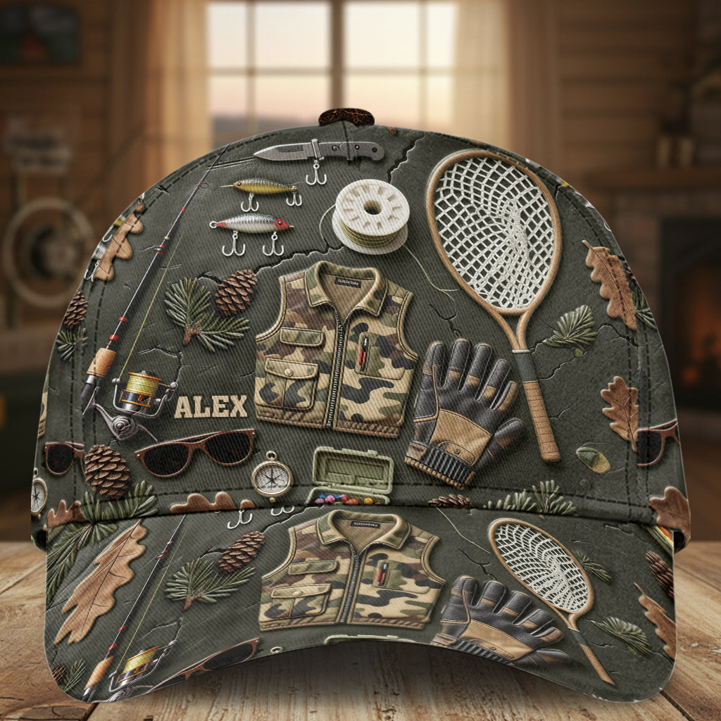 Angel-Liebhaber - Personalisierte Angel-Klassiker-Kappe