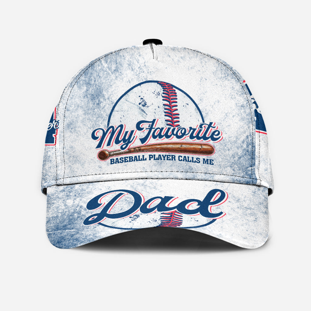 Proud Dad Favorite Player Baseball - Personalized Baseball Classic Cap