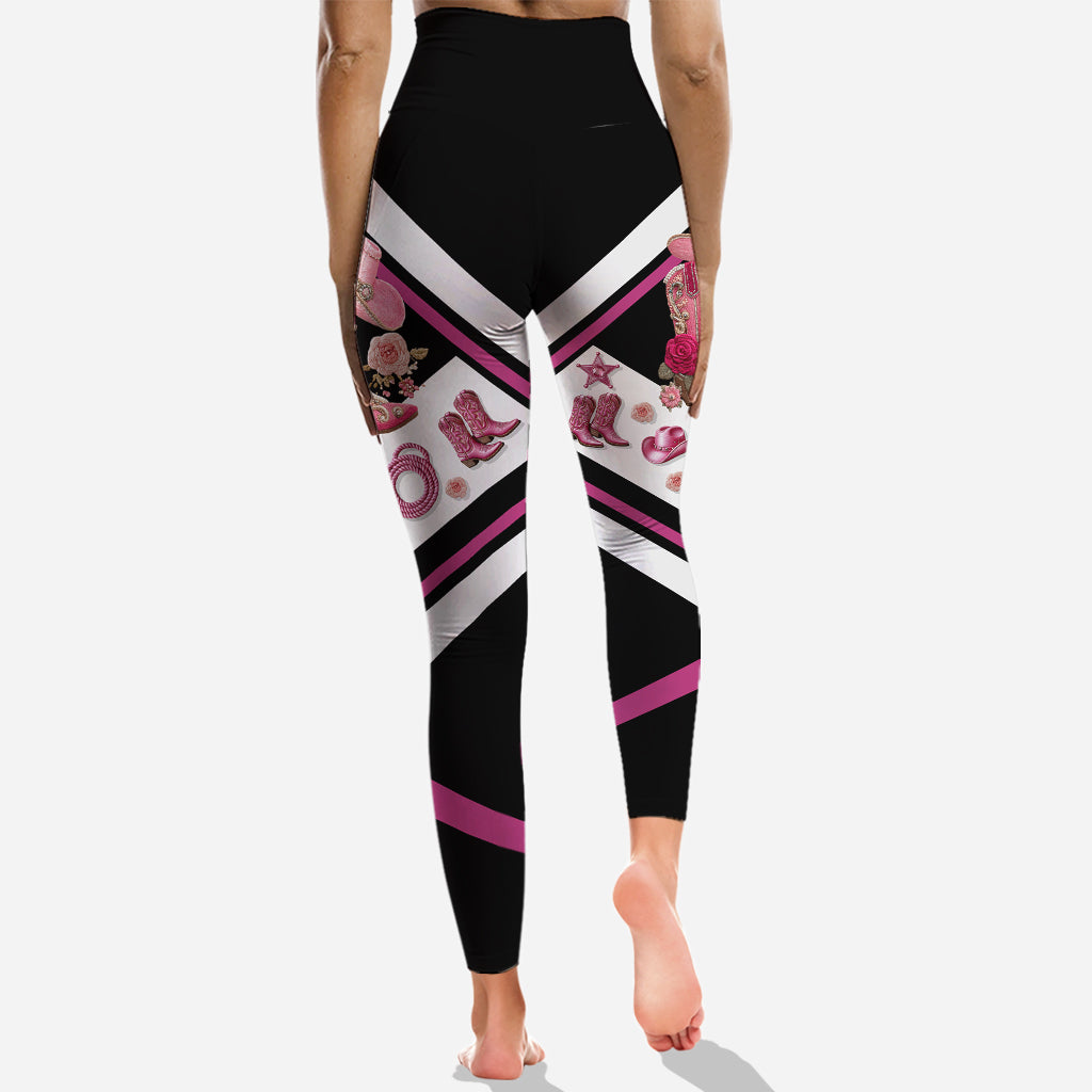 Cowgirl-Stiefel – Personalisierter Cowgirl-Hoodie und Leggings