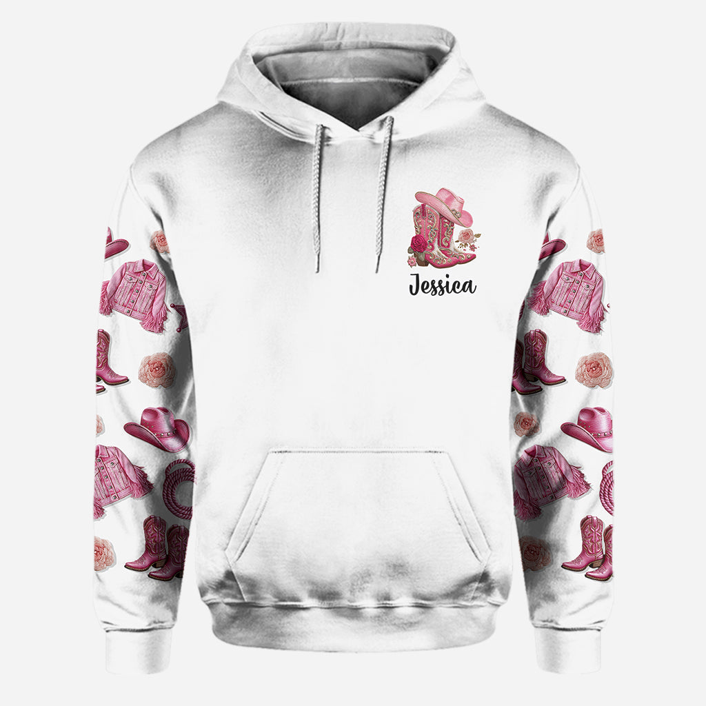 Cowgirl-Stiefel – Personalisierter Cowgirl-Hoodie und Leggings