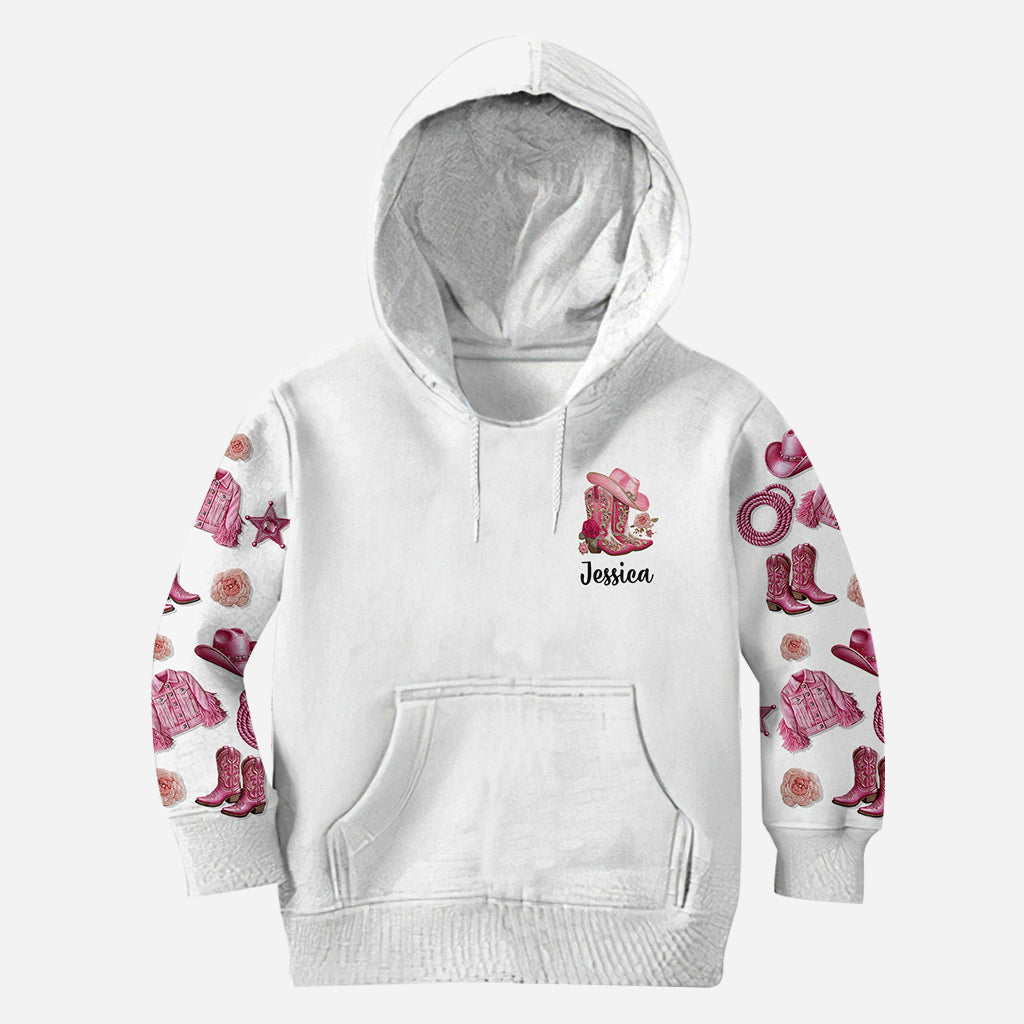 Cowgirl-Stiefel – Personalisierter Cowgirl-Hoodie und Leggings