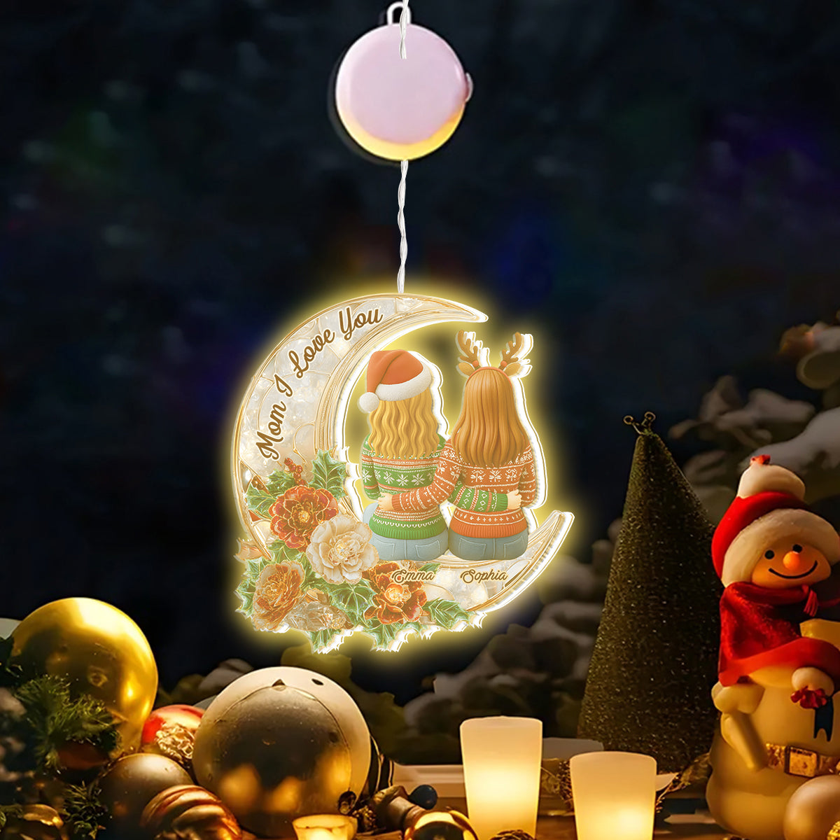 Wir lieben dich – Personalisierte LED-Lichterkette für Mutter