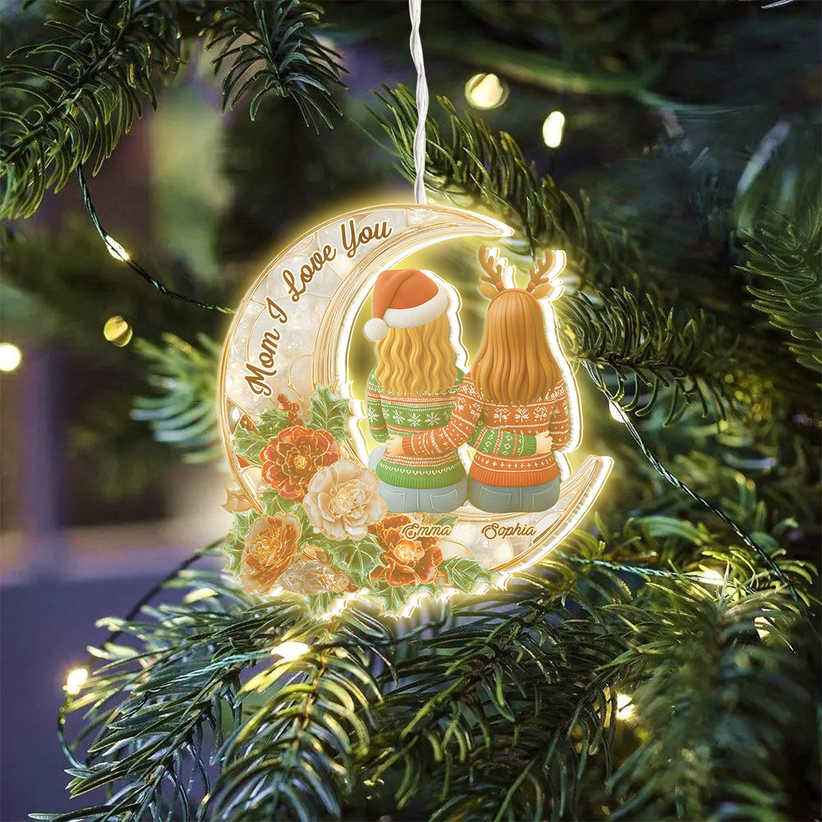 Wir lieben dich – Personalisierte LED-Lichterkette für Mutter