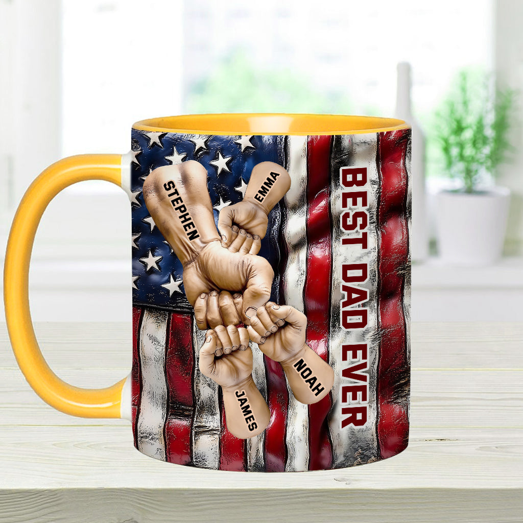 Best Dad Ever - Personalized Father Accent Mug