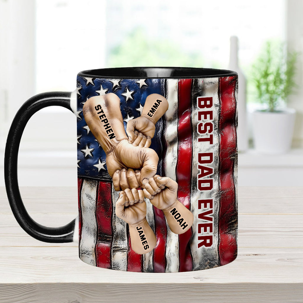 Best Dad Ever - Personalized Father Accent Mug