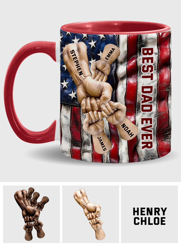 Best Dad Ever - Personalized Father Accent Mug