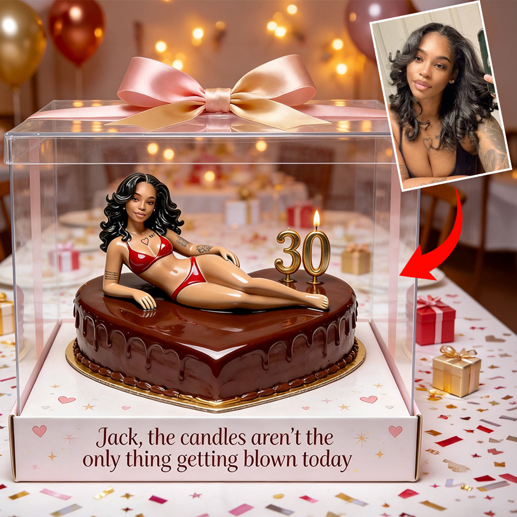 Birthday Cake - Personalized Spicy Couple Custom Shaped Acrylic Plaque