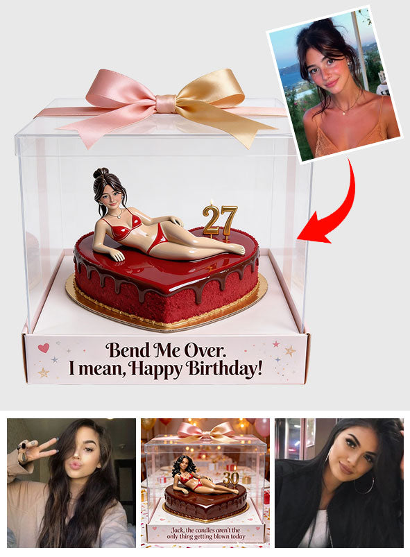 Birthday Cake - Personalized Spicy Couple Custom Shaped Acrylic Plaque