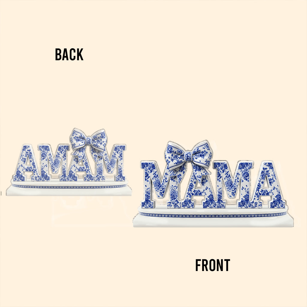 Beste Mama aller Zeiten – Personalisierte Acrylplakette in individueller Form für die Mutter