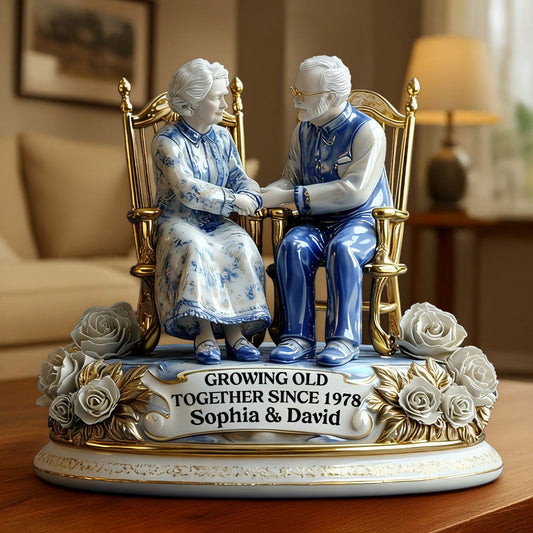 Growing Old Together - Personalized Couple Custom Shaped Acrylic Plaque