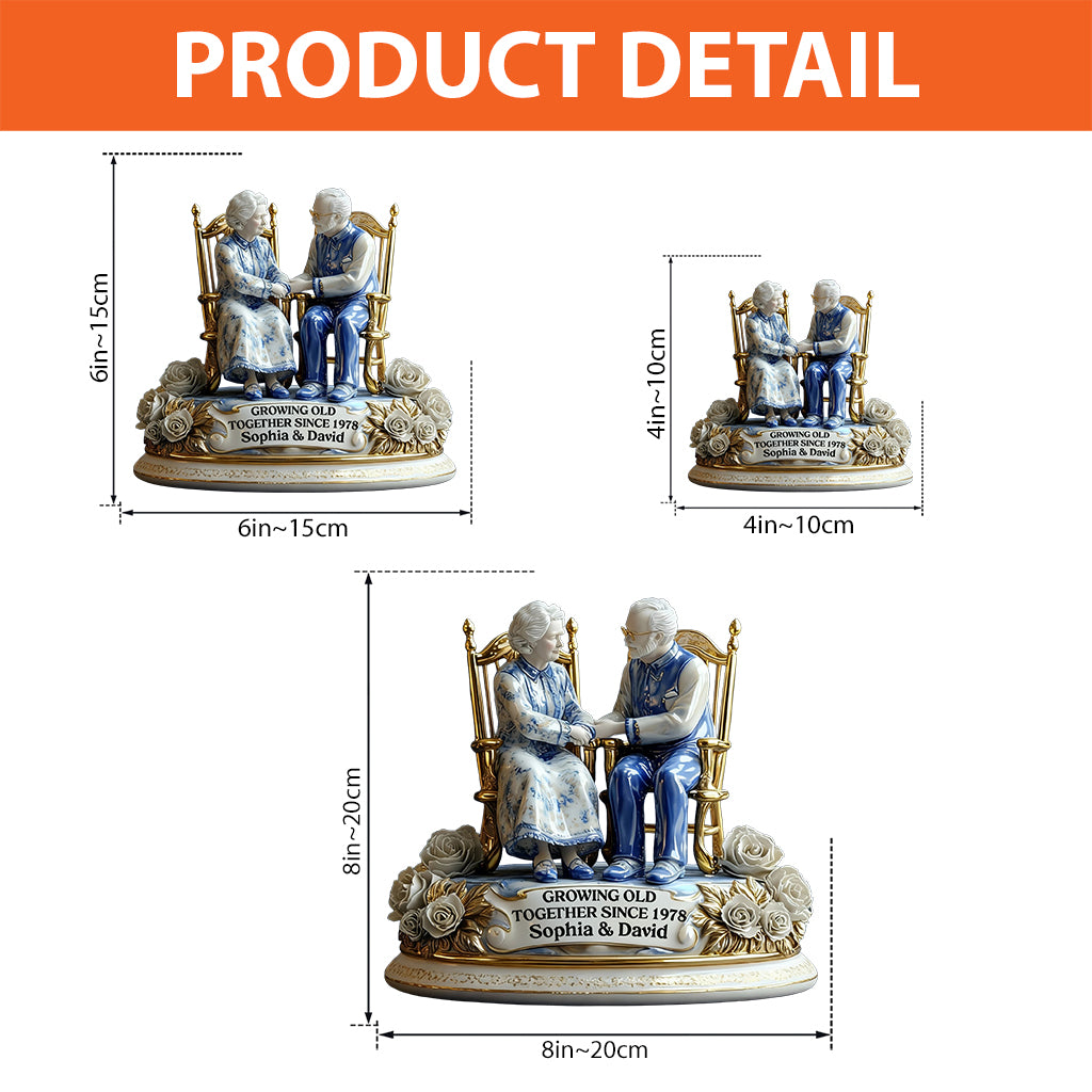 Gemeinsam alt werden – Personalisierte Acrylplakette in individueller Form für Paare