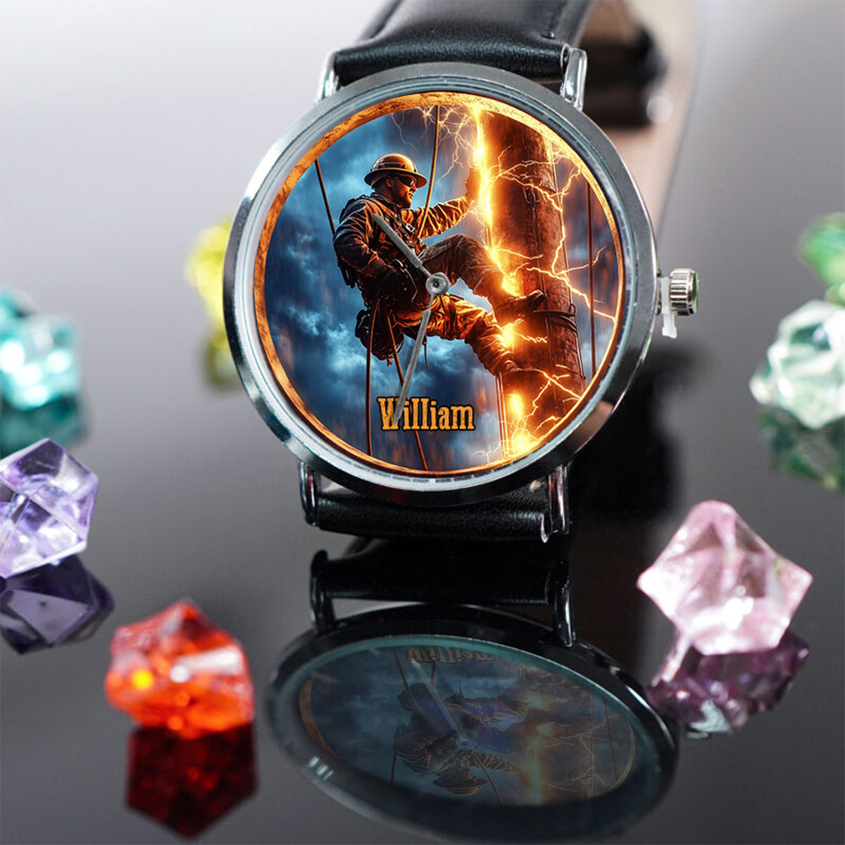 Geschenk für Monteure – Papa, Ehemann, Sohn... – Personalisierte Monteur-Handuhr