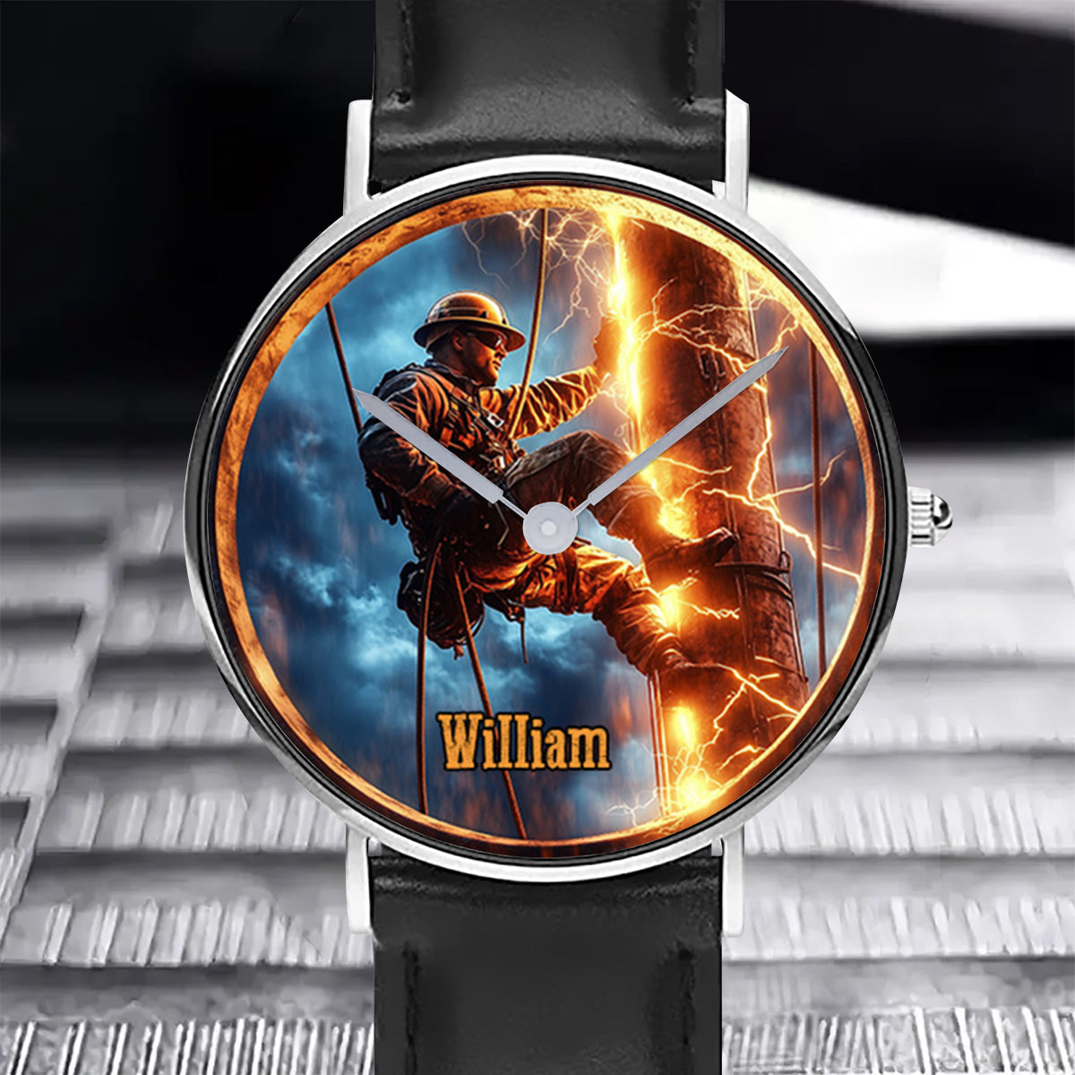 Geschenk für Monteure – Papa, Ehemann, Sohn... – Personalisierte Monteur-Handuhr