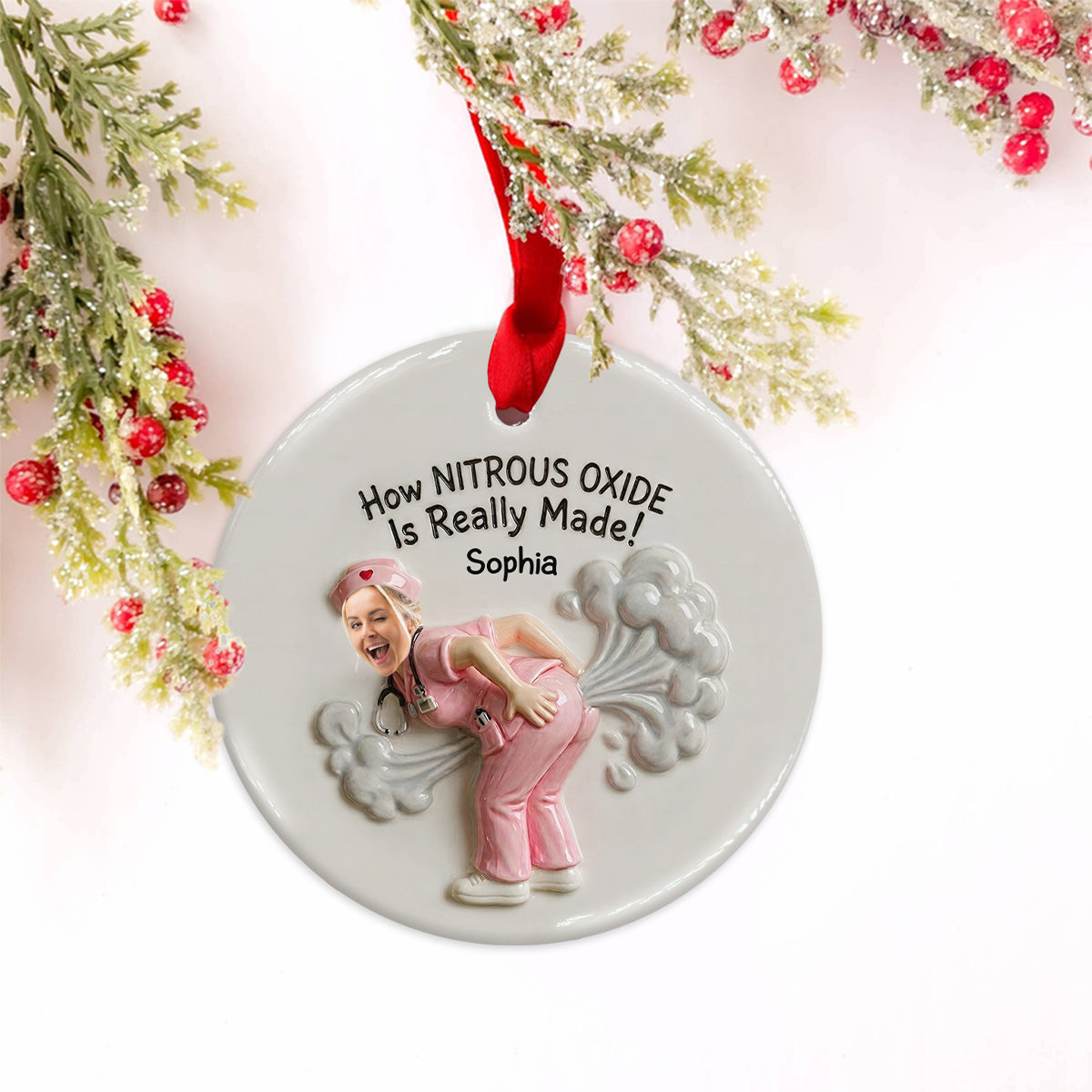 How Penicillin Is Made - Personalized Nurse Ceramic Circle Ornament