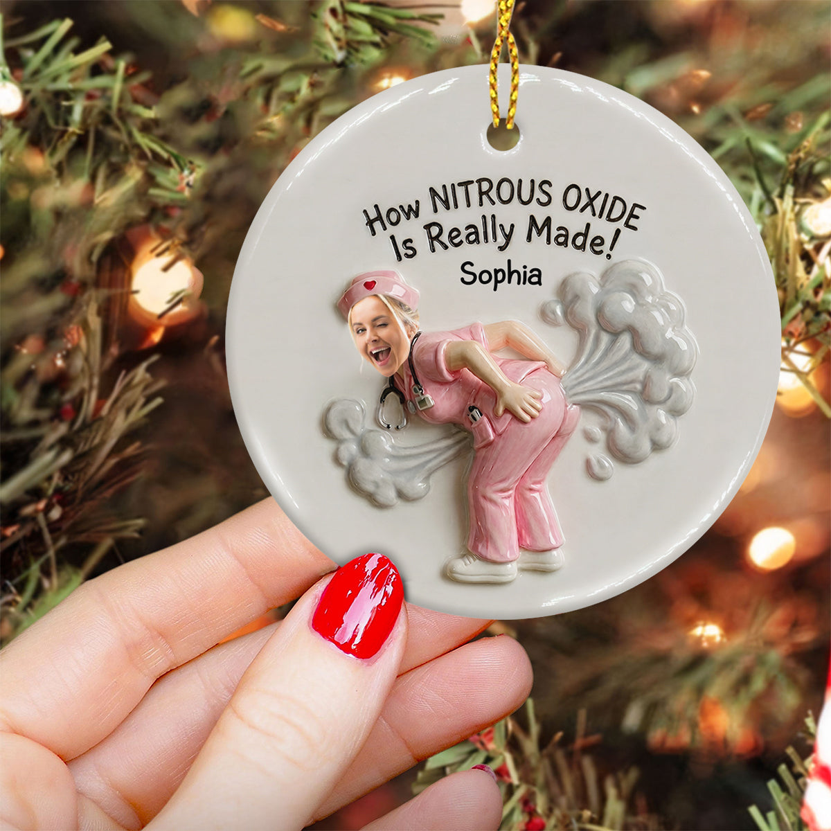 How Penicillin Is Made - Personalized Nurse Ceramic Circle Ornament