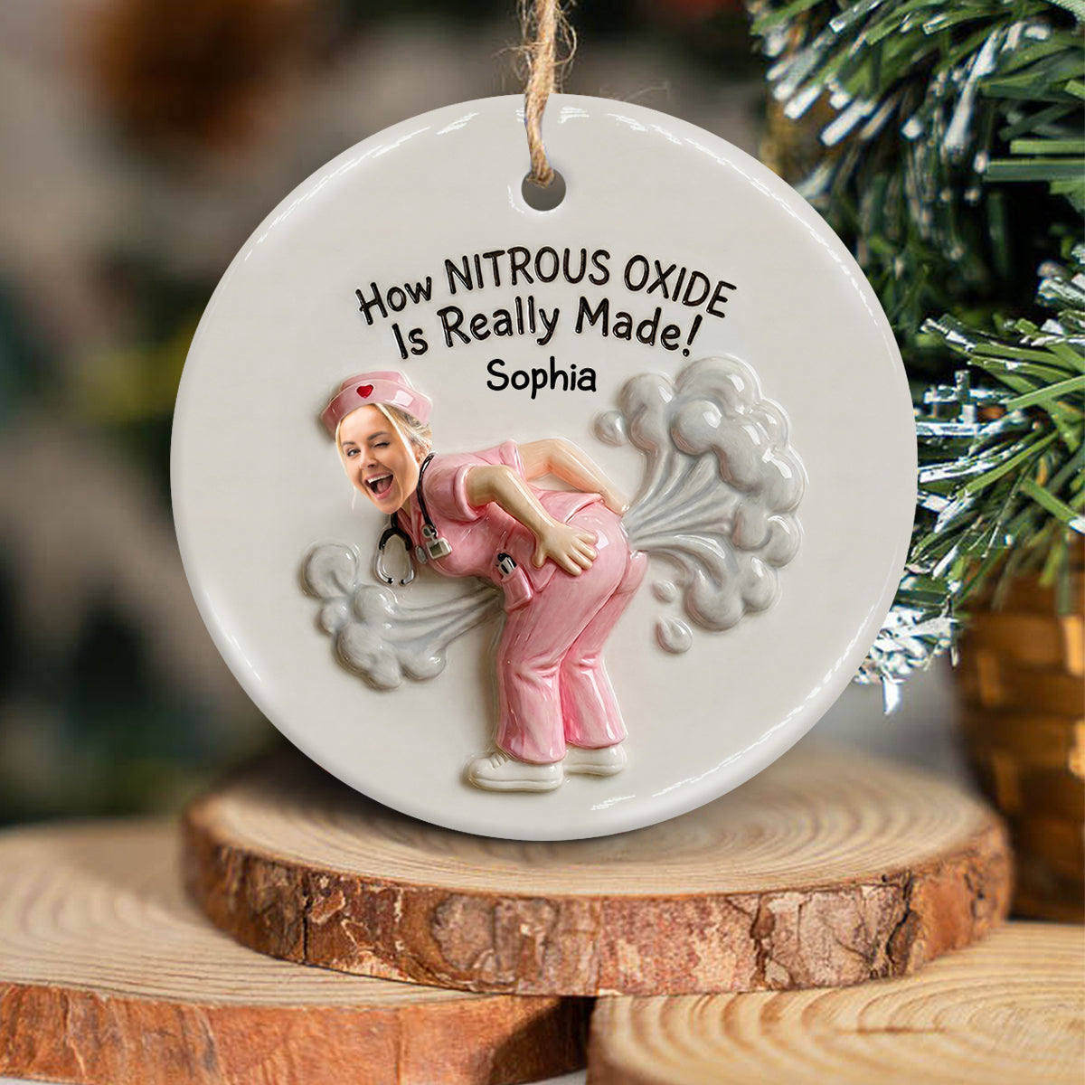 How Penicillin Is Made - Personalized Nurse Ceramic Circle Ornament