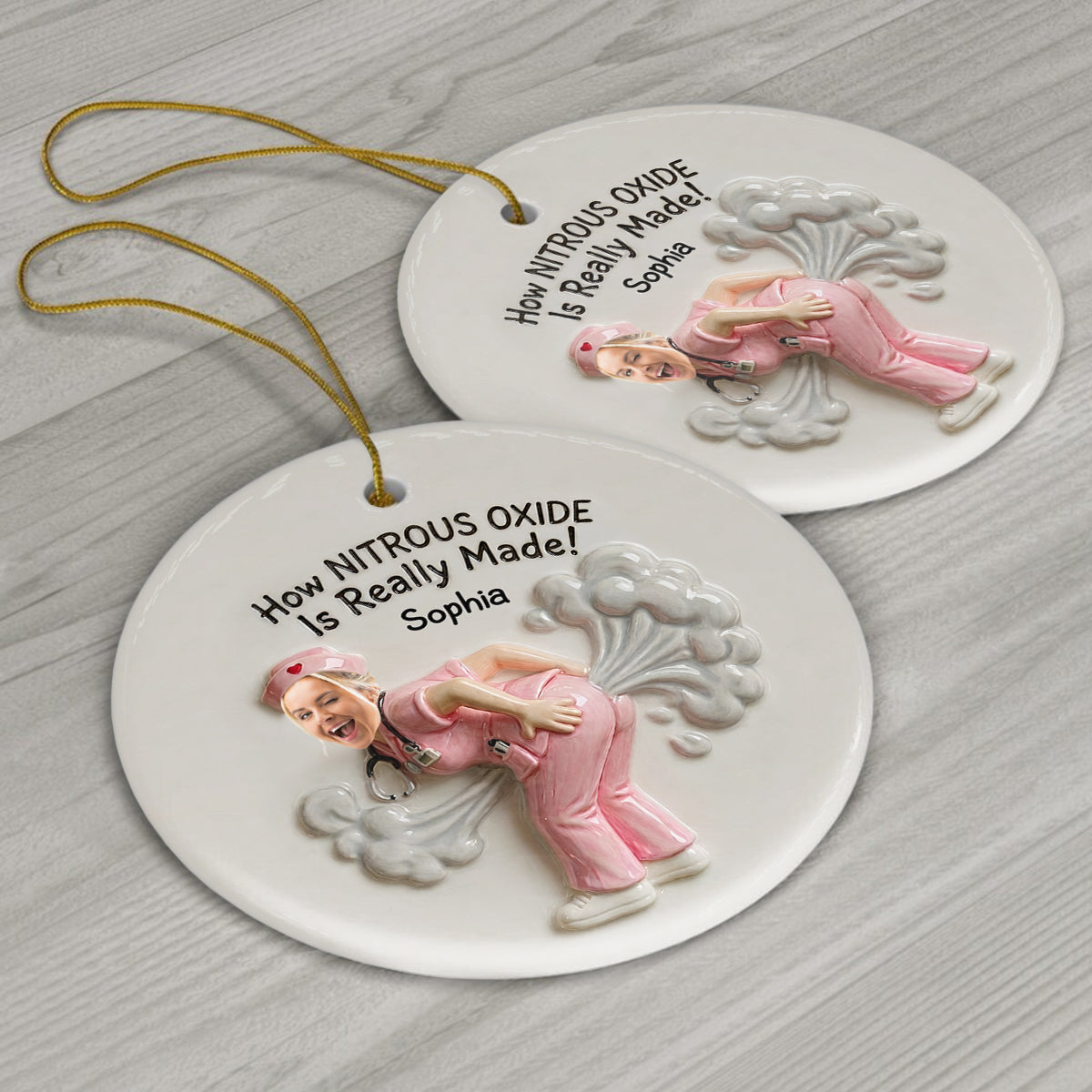 How Penicillin Is Made - Personalized Nurse Ceramic Circle Ornament