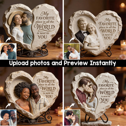 Individuell gestaltete Acrylplakette für Paare nach Foto – Mein Lieblingsort
