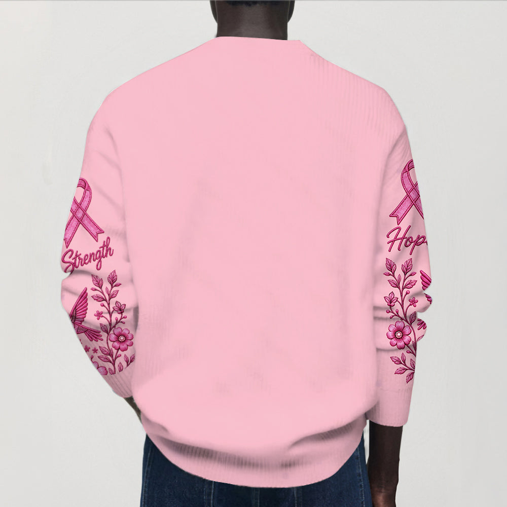Breast Cancer Awareness - Personalized Breast Cancer Awareness Cardigan Sweater