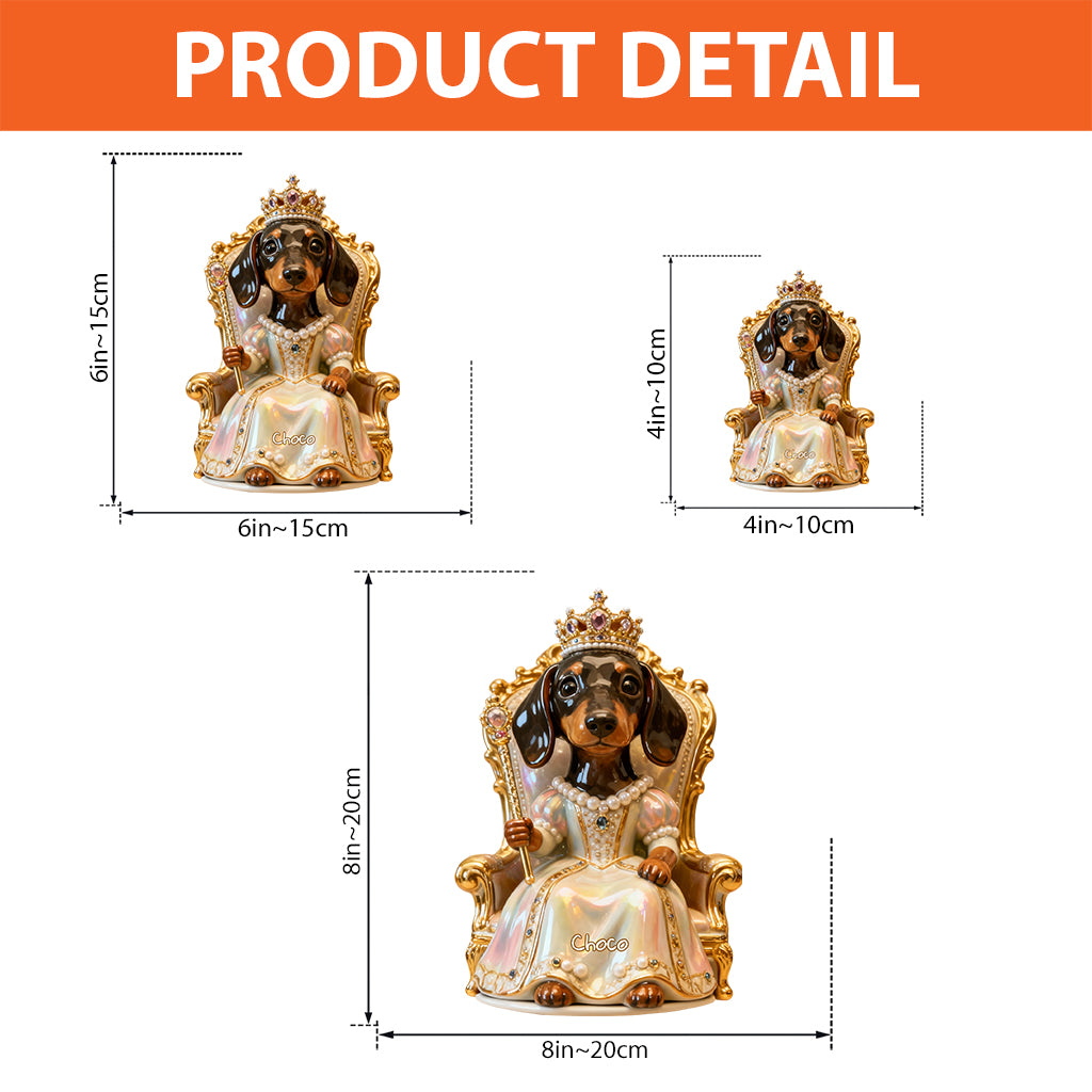 Königlicher Hund – Personalisierte Acrylplakette in Hundeform