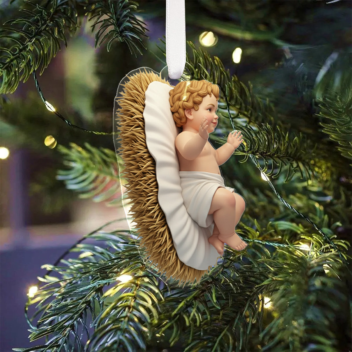 Weihnachts-Adventskalender – Personalisierter christlicher Falt-Adventskalender mit Ornamenten