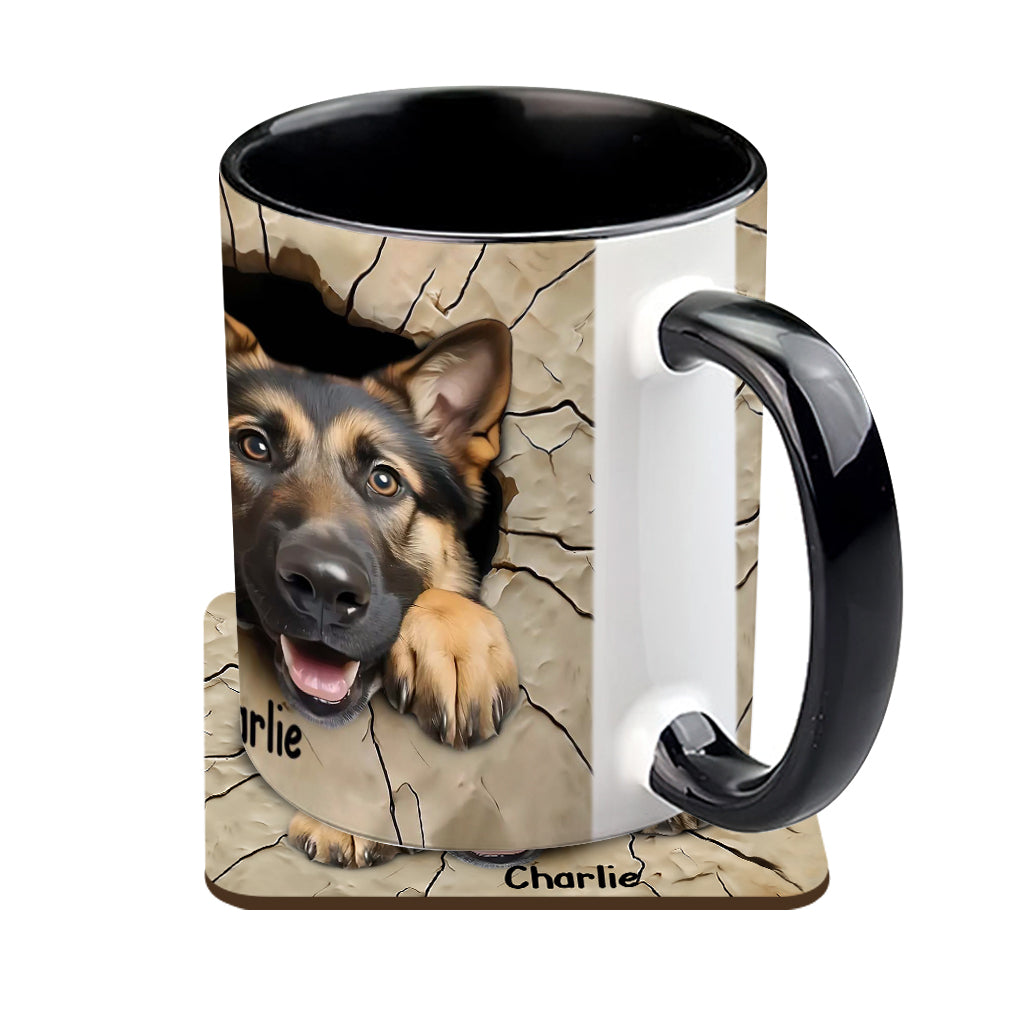 Niedlicher Deutscher Schäferhund - Personalisierte Tasse mit Hundemotiv