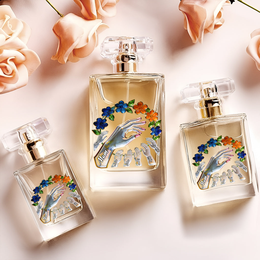 Mom And Kids Hands - Personalized Mother Refillable Perfume Bottle