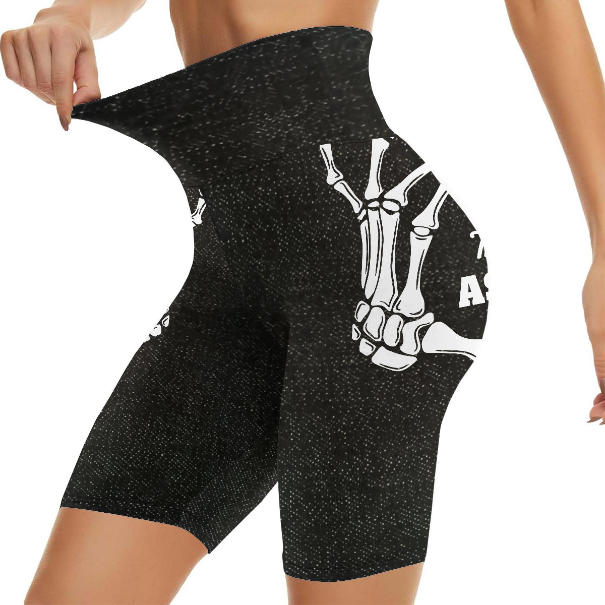 Funny Gift Fot Her - Personalized Couple High-Waisted Biker Shorts