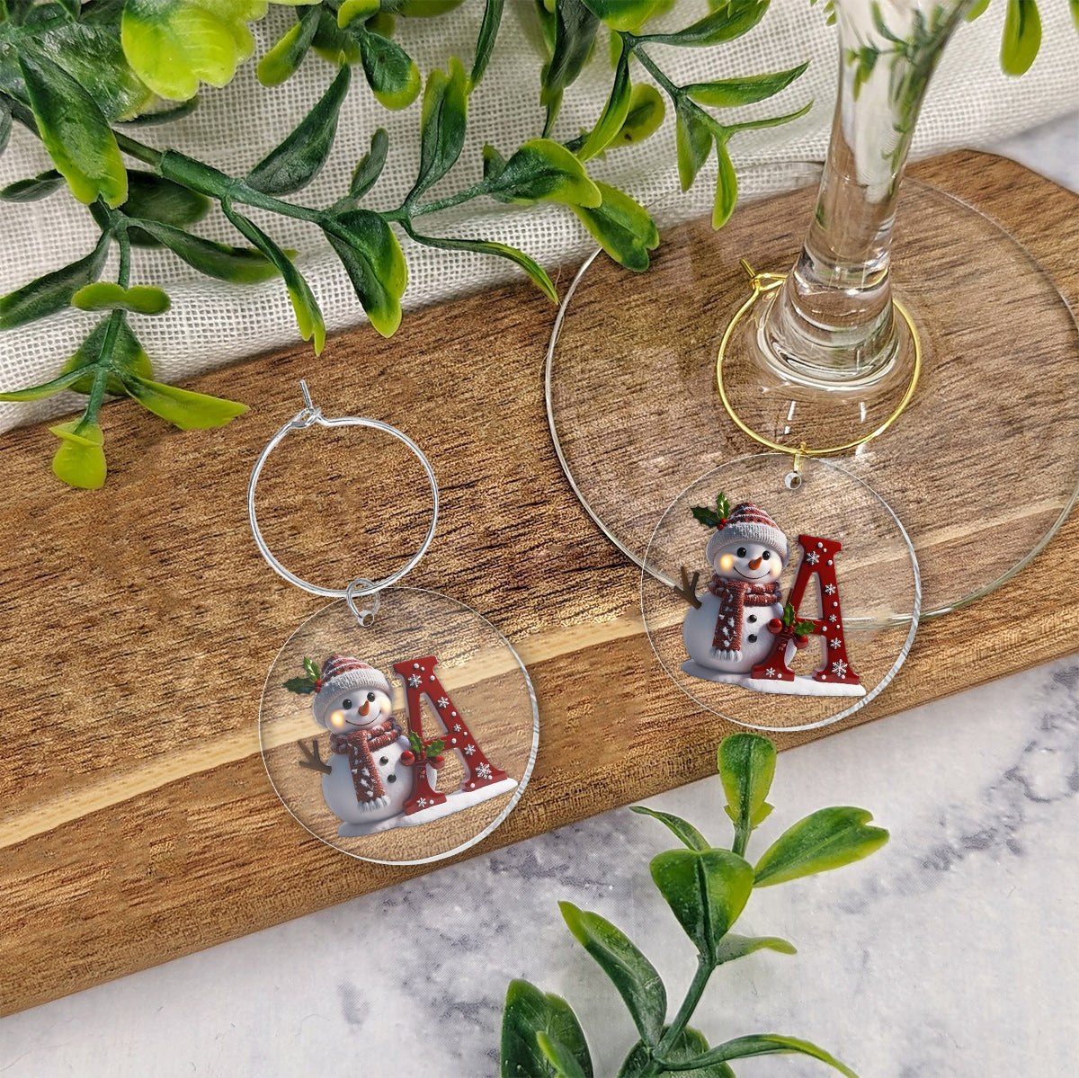 Frohe Weihnachten – Personalisiertes Familienweinglas mit langem Stiel