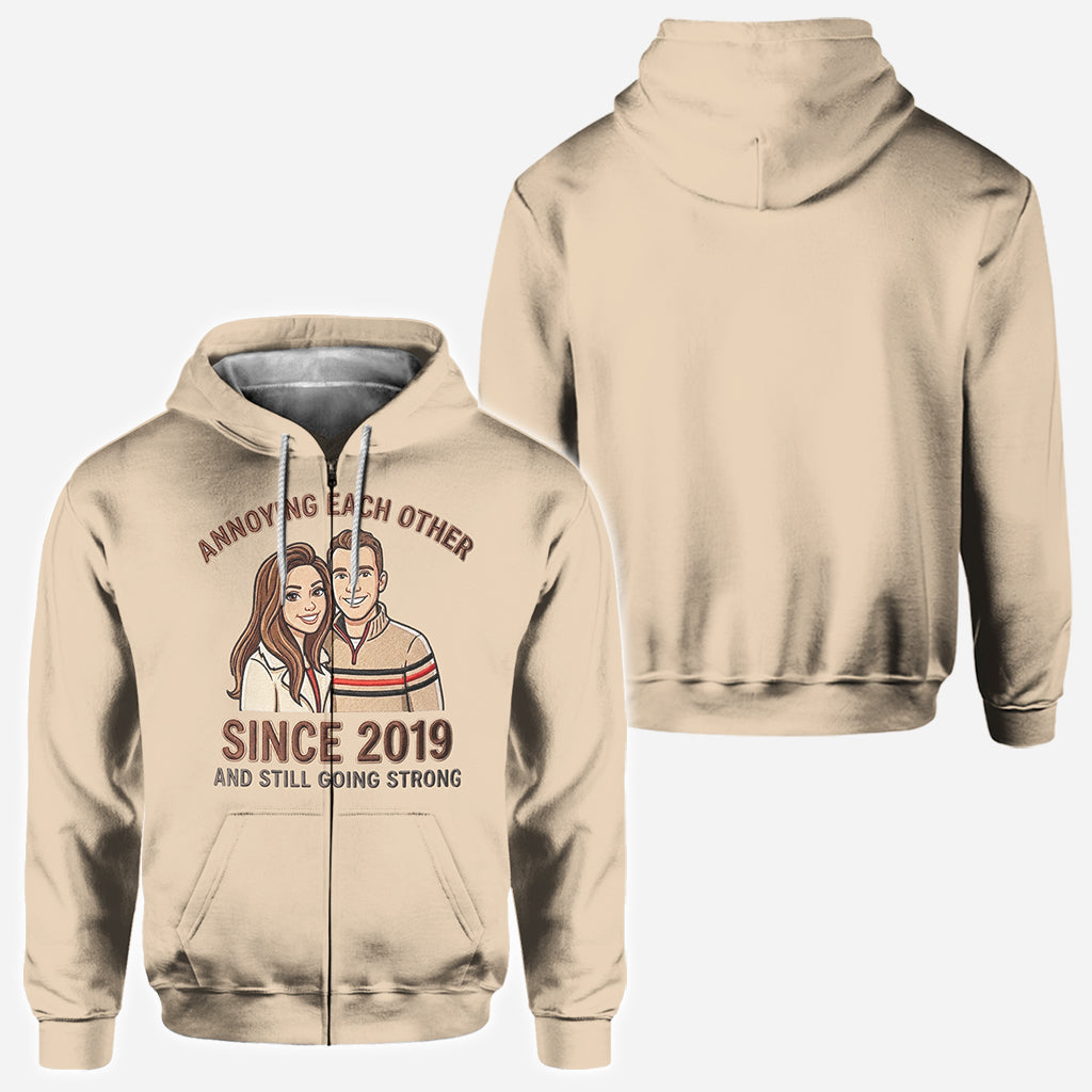 Couple Gift - Personalized Couple All Over Shirt