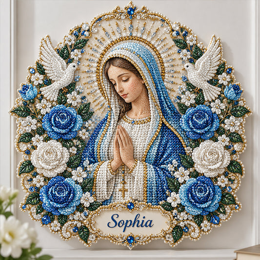 Glaube-inspirierte Diamantmalerei - Personalisierbares Christliches Diamantmalerei Ornament Set