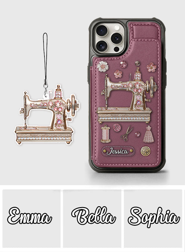 Beautiful Sewing Machine - Personalized Sewing Wallet Phone Case