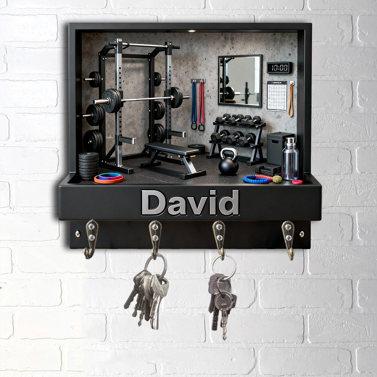 Workout Champ - Personalized Fitness Custom Shaped Hanging Rack