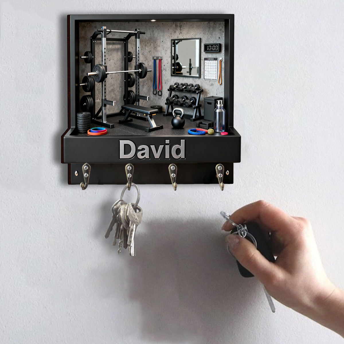 Workout Champ - Personalized Fitness Custom Shaped Hanging Rack