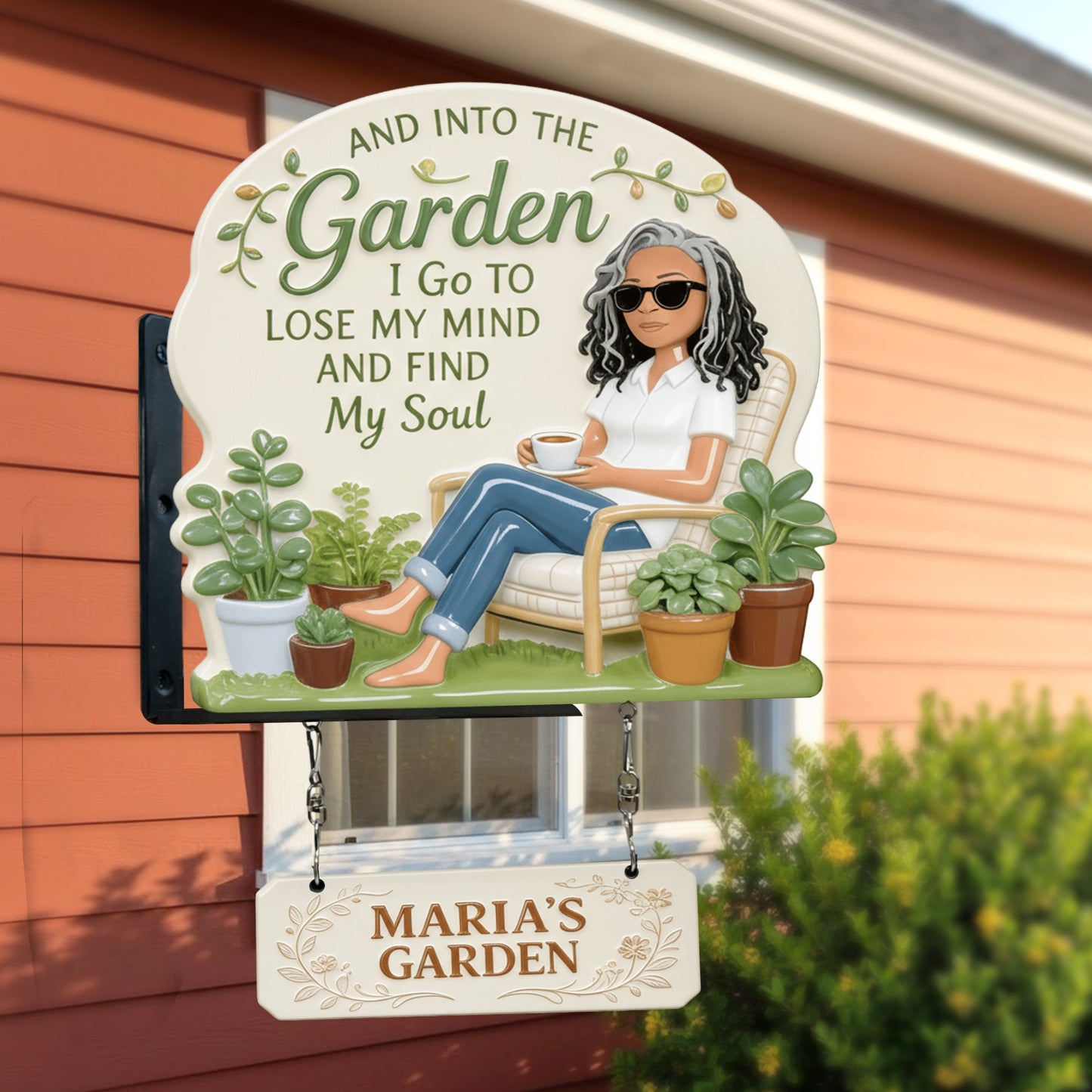 I Go To Lose My Mind - Personalized Gardening Wooden Wall Mount Sign