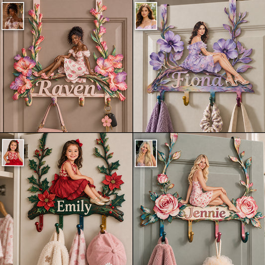 Bloom Into You - Personalized Self Love Metal Door Hooks